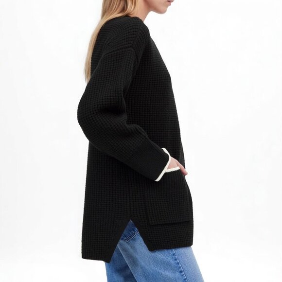 Madewell Merino Wool-Blend Scarf Sweater Jacket Size Small - Picture 4 of 13